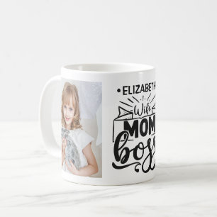Taza De Café Esposa mamá jefe nombre personalizado 2 foto