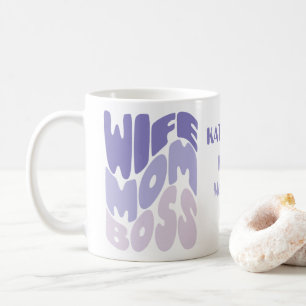 Taza De Café Esposa, mamá, personalizado jefe