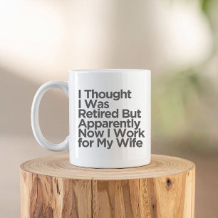 Taza De Café Esposa Marido Divertido Oficialmente Retirado 