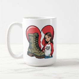 Taza De Café Esposa militar orgullosa - Corazón de "Esposa de B
