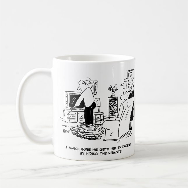 Taza De Café Esposa oculta el control remoto de la TV (Izquierda)