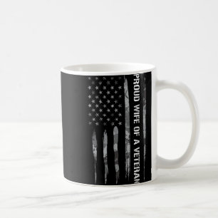 Taza De Café Esposa Orgullosa De Una Veterana - Bandera Estadou