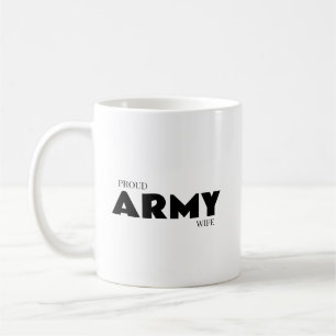 Taza De Café Esposa orgullosa del ejército