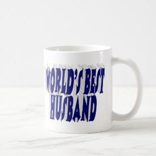 Taza De Café Esposo con medio texto azul oscuro