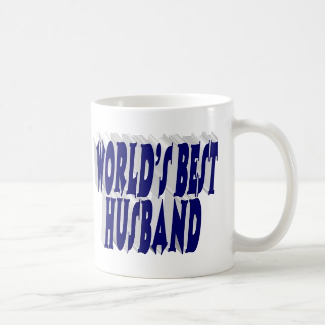 Taza De Café Esposo con medio texto azul oscuro (Derecha)