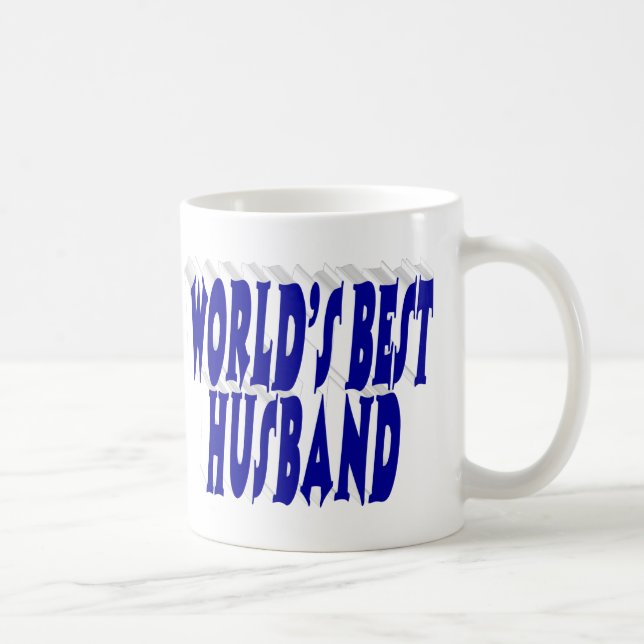 Taza De Café Esposo con texto medio azul (Derecha)