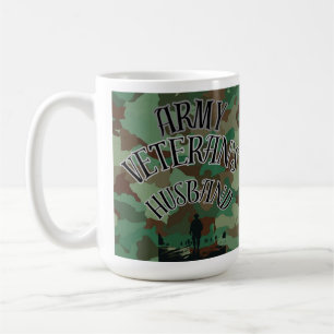 Taza De Café Esposo del veterano del ejército