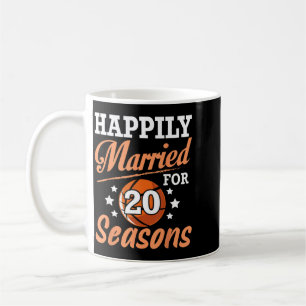 Taza De Café Esposo Esposa Felizmente Casados 20 Años Por Béisb