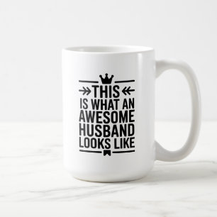 Taza De Café Esposo Impresionante Tipografía Minimalista