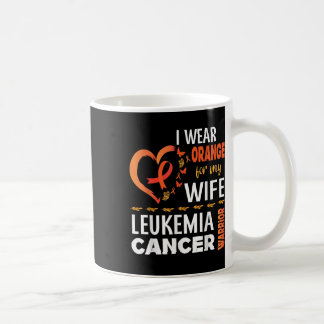 Taza De Café Esposo Me Pongo Naranja Por La Leucemia Del Cáncer