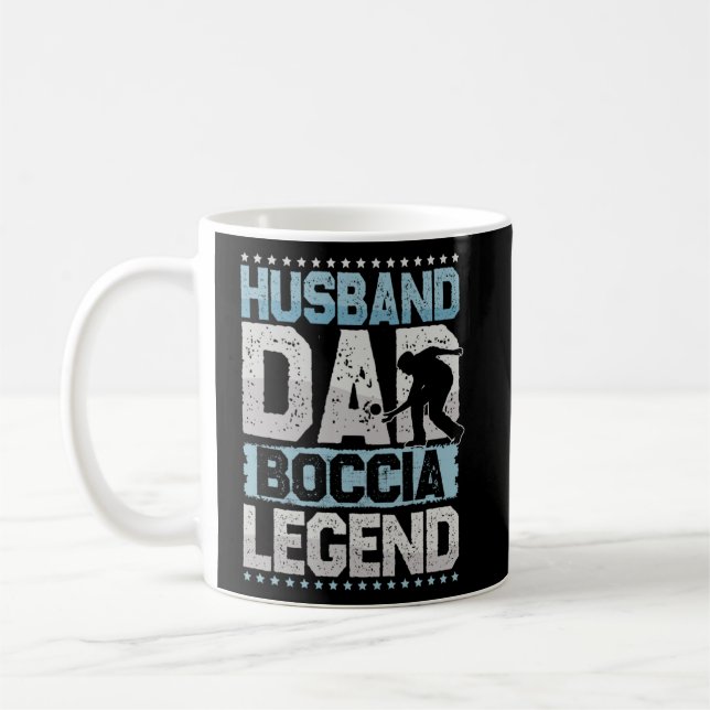 Taza De Café Esposo objetivo Papá Boccia Leyenda Boules Boccia  (Izquierda)