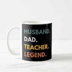 Taza De Café Esposo Papá Profesor Leyenda Profesores divertidos