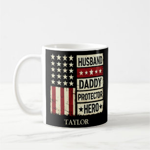 Taza De Café Esposo Papá Protector Héroe
