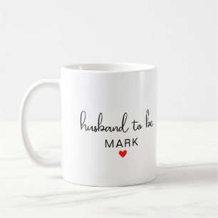 Taza De Café Esposo Personalizado Para Ser Nombre Rojo Amor