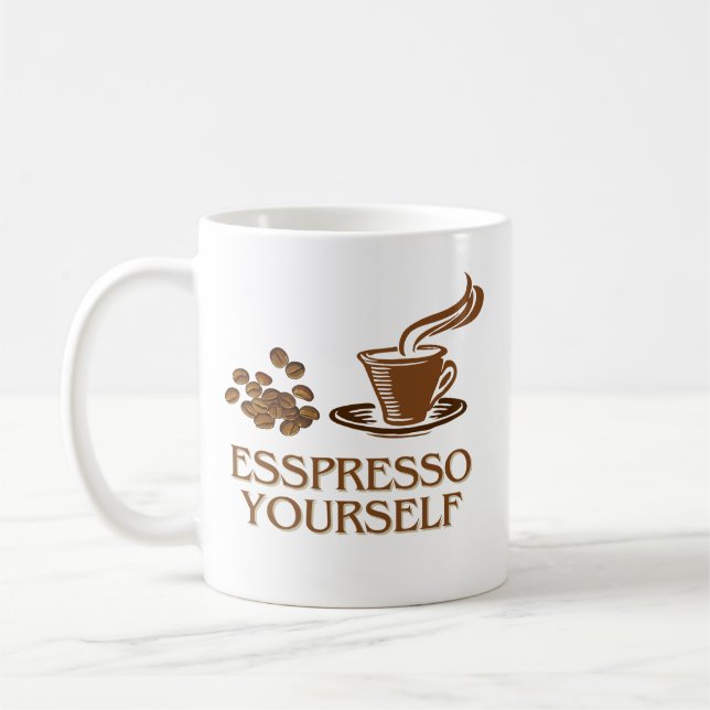 Taza De Café Espresso diseño Café ful Mug (Izquierda)