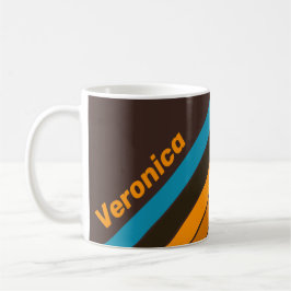 Taza De Café Espresso Drift Stripes with Name