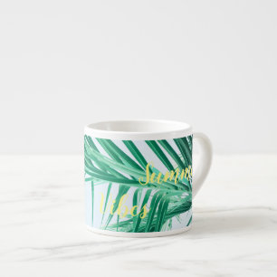 Taza de Café Espresso Hojas de Palma Vibraciones d
