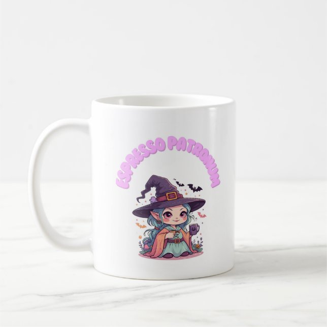 Taza De Café Espresso Patronum Witch Mug - Kawaii 11oz Ceramic  (Izquierda)