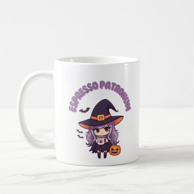 Taza De Café Espresso Patronum Witch Mug – Kawaii Purple 11oz  (Izquierda)