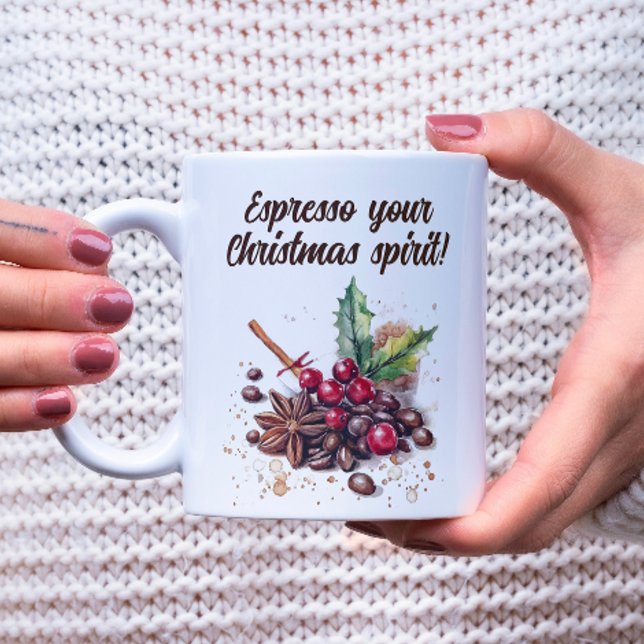 Taza De Café Espresso tu espíritu Navidad (Subido por el creador)