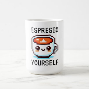 Taza De Café Espresso tú mismo - Gracioso diseño de café de art