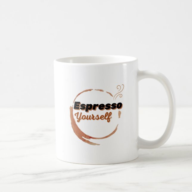 Taza De Café Espresso usted mismo café Mug (Derecha)