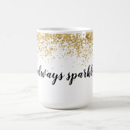 Taza De Café Espuma De Confetti De Oro