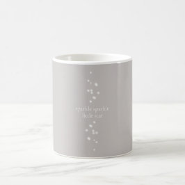 Taza De Café Espumoso Estrella Pequeña Estrella Plata Gris Star