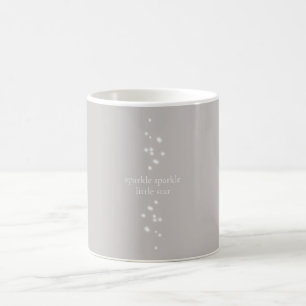 Taza De Café Espumoso Estrella Pequeña Estrella Plata Gris Star