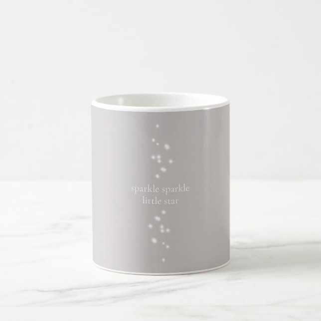 Taza De Café Espumoso Estrella Pequeña Estrella Plata Gris Star (Centro)