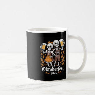 Taza De Café Esqueleto alemán Halloween Lederhosen Funny 2025