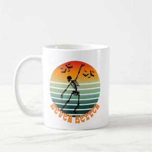 Taza De Café esqueleto bailando en Halloween nunca mejor puesta