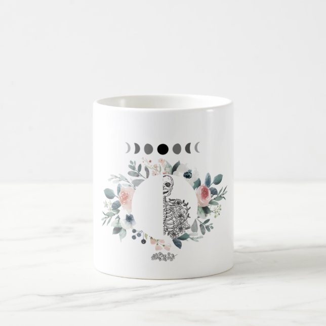 Taza De Café Esqueleto con flores (Centro)
