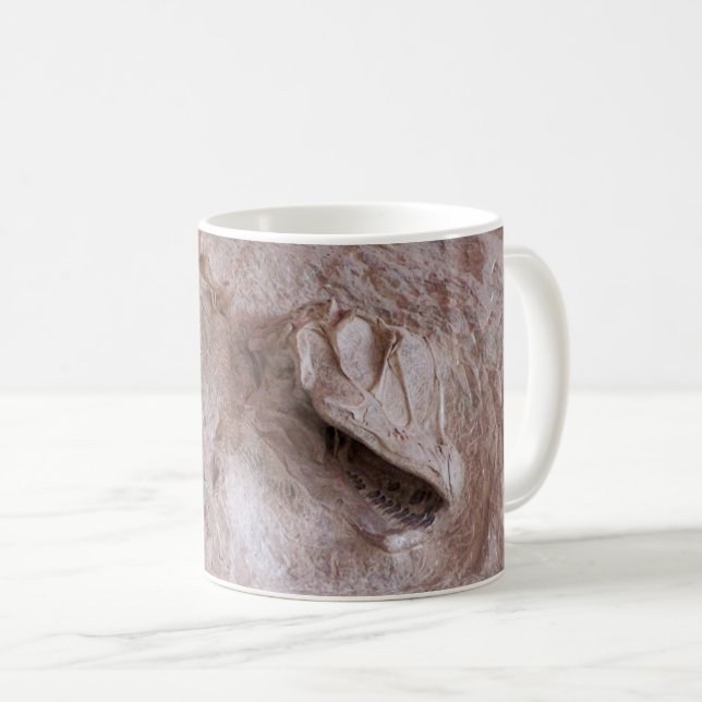 Taza De Café Esqueleto de Camarasaurus, cráneo, dinosaurio, uta (Anverso derecho)