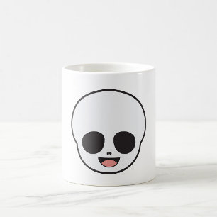 Taza De Café Esqueleto de Cara de Fantasma Chibi Pastel Goth Ha