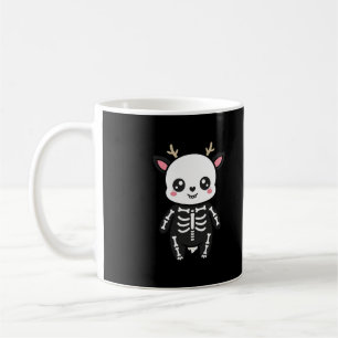 Taza De Café Esqueleto de ciervo lindo Halloween