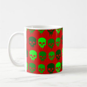 Taza De Café esqueleto de cráneo de navidades góticos