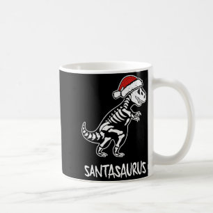 Taza De Café Esqueleto de dinosaurio Santasaurus Navidad T Rex 
