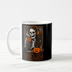 Taza De Café Esqueleto de Emergencia de Halloween Despachador 9