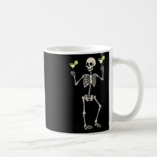 Taza De Café Esqueleto de Halloween bebiendo cola de margarita