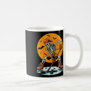 Taza De Café Esqueleto de hockey sobre hielo Chicos espeluznant