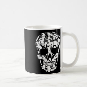 Taza De Café Esqueleto de la granja de vacas Halloween Granjero