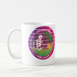 Taza De Café Esqueleto de mujer jardinería Esqueleto divertido
