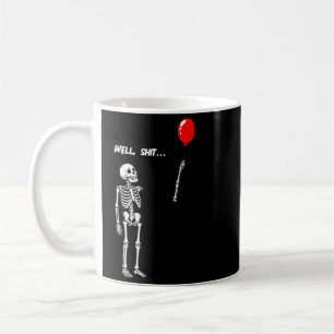 Taza De Café Esqueleto de mujer perdió globo humor oscuro diver