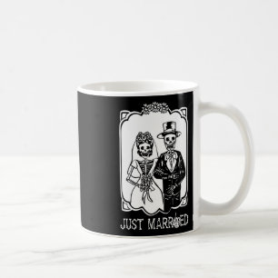 Taza De Café Esqueleto de recién casados de Halloween pareja de