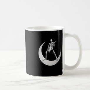 Taza De Café Esqueleto De Rock And Roll Tocando Rock De Guitarr