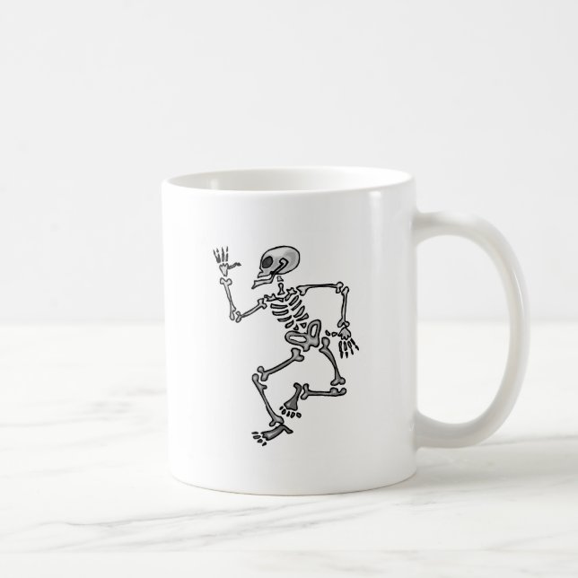 Taza De Café Esqueleto divertido (Derecha)