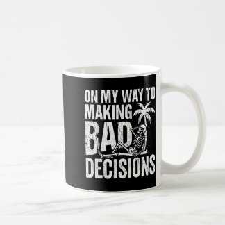 Taza De Café Esqueleto divertido camino a tomar malas decisione
