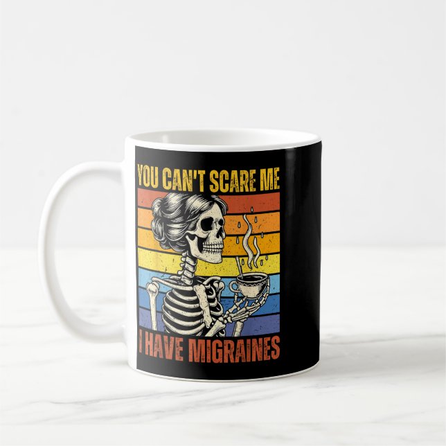 Taza De Café Esqueleto Divertido Conciencia de Migraña Dolor de (Izquierda)