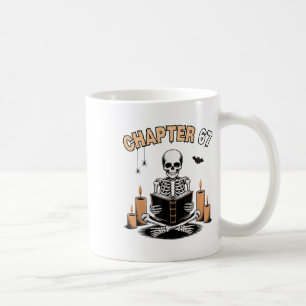 Taza De Café Esqueleto divertido de Halloween leyendo libro 67